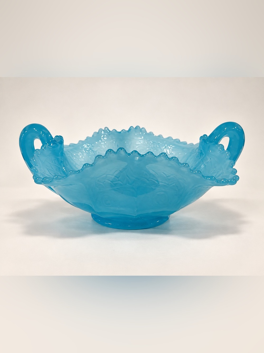 Fenton Blue Ruffled Pond Lily